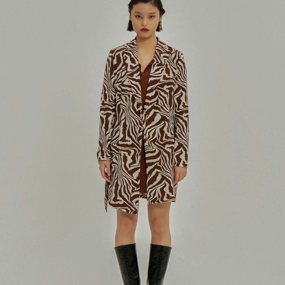 Cider Animal Print Blazer